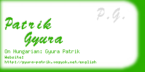 patrik gyura business card